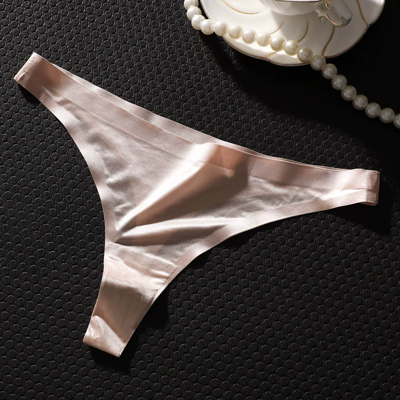 Ultra-thin silk panties women, plus size, European style, seamless low-waist
