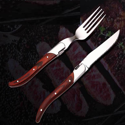 高端法国Flocarol红木柄牛排牛扒主刀叉西餐餐具刀叉工厂跨境直销|ru