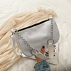 Summer small design shoulder bag, nylon underarm bag, one-shoulder bag, chain, 2023, internet celebrity, chain bag