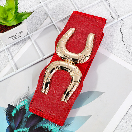 Women's Four Seasons Leisure Stretch Elastic Waist Belt, matches dress with fashionable elastic belt, new decorated waist belt