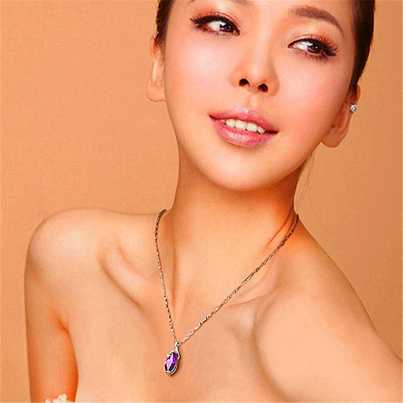 Бусы Jinjiahua Creative Brazil Purpher Crystal Water Drop Angel Tears Pendant Sub -Taobao популярен фиолетовый бриллиантовый кулон