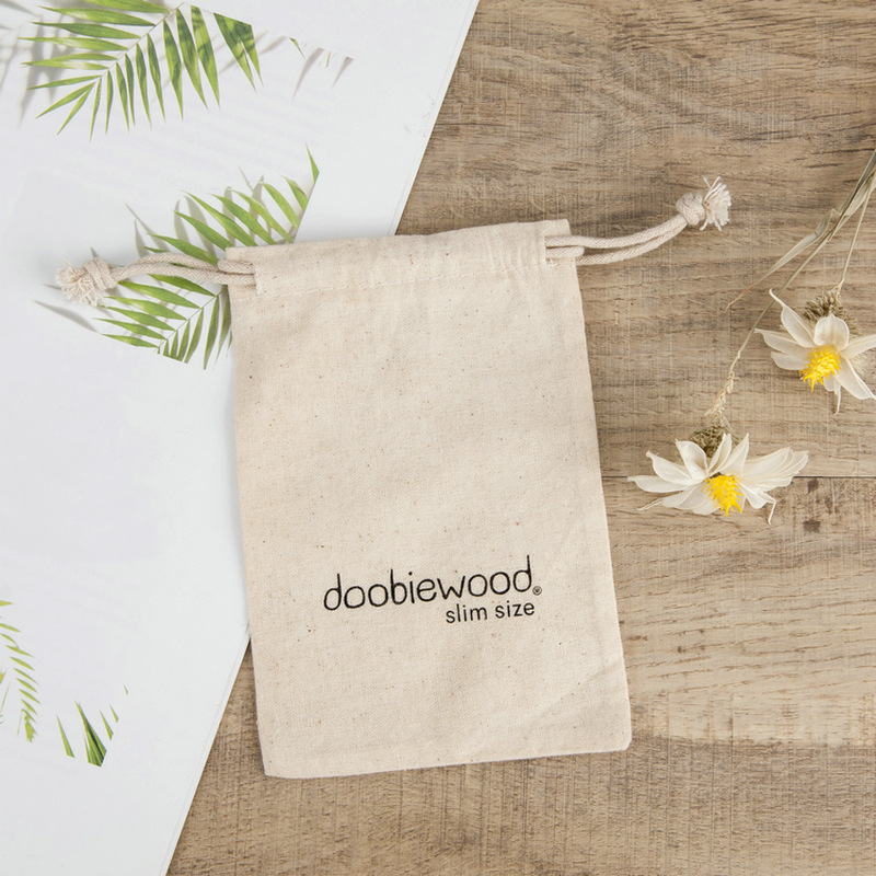 厂家直供小棉布袋 束口印花防尘收纳袋 包装收纳拉绳布袋