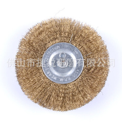 T-shaped rod flat wire wheel 75*6 stainless steel brush root carving handle polishing rust removal wire brush handle mini brush