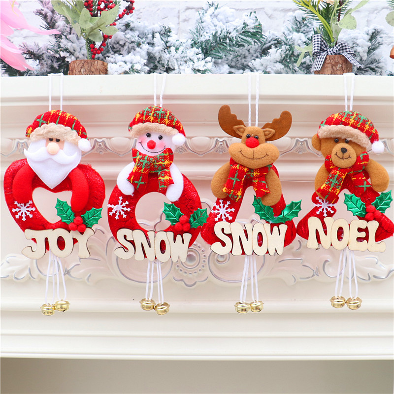 Christmas Cute Snowman Elk Wood Party Hanging Ornaments 1 Piece display picture 1