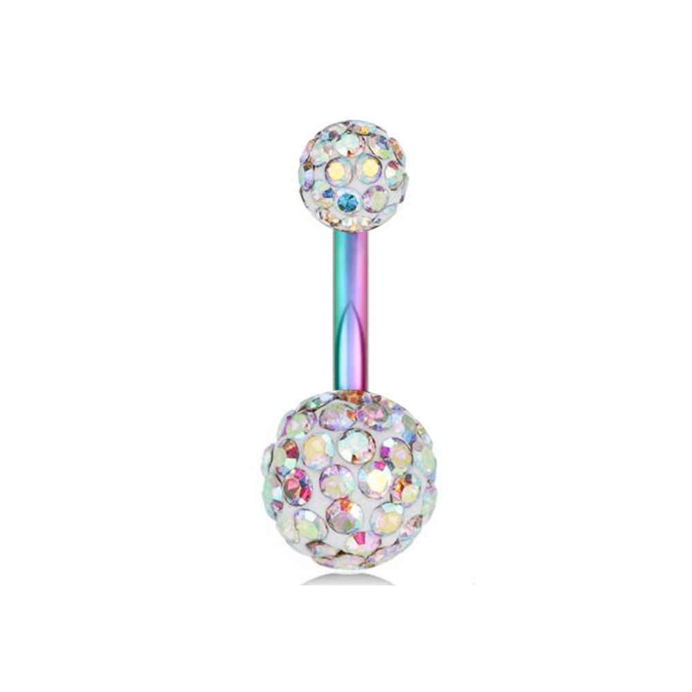 Hot Selling Diamond Ball Belly Button Ring Umbilical Piercing Jewelry 316L Surgical Steel Fashion Body Jewelry detail image 15