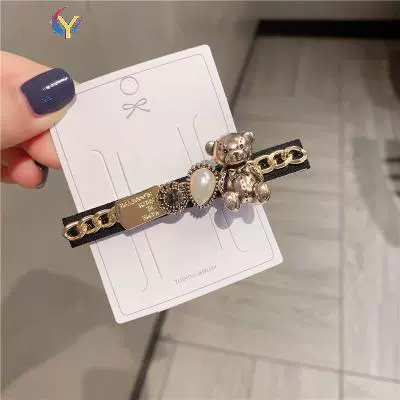 Заколки для волос Korean с кристаллами, набор BB с жемчугом и стразами, бабочки и животные