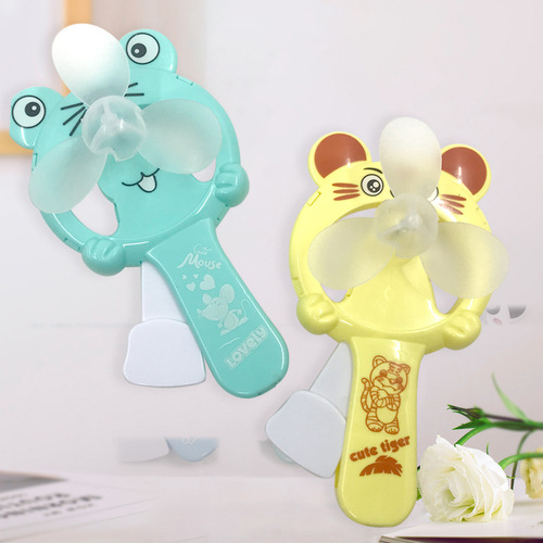 New Portable Fan Mini Hand-Pressed Cartoon Fan Summer Small Gift
