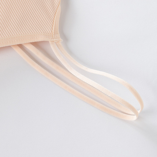 Tube top underwear with suspenders, push-up back base layer, anti-exposure vest for female students, black chest wrap, summer wear