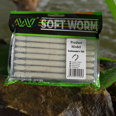 熱銷跨境面條蟲雙尾蛇SENKO鲈魚軟餌路亞餌軟蟲