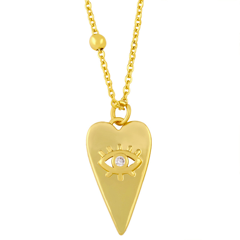 devilu0027s eye heart-shaped pendant necklace