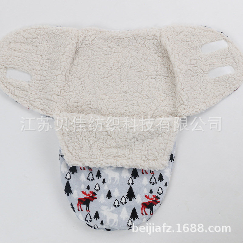 新生儿印花卡通襁褓睡袋婴月婴幼儿包巾双层抱被跨境电商OEM定制