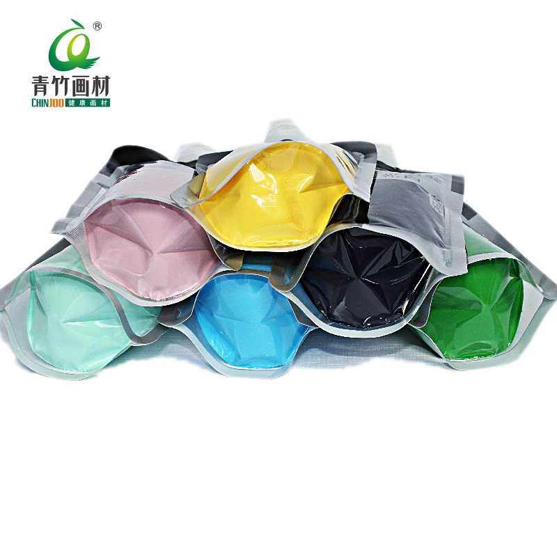 Green bamboo white pigment handheld gouache, 50 colors, 100 ml