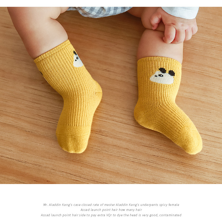 Children's Autumn New Cartoon Animal Baby Short Socks Solid Color Loose Mouth Cotton Socks Wholesale display picture 6