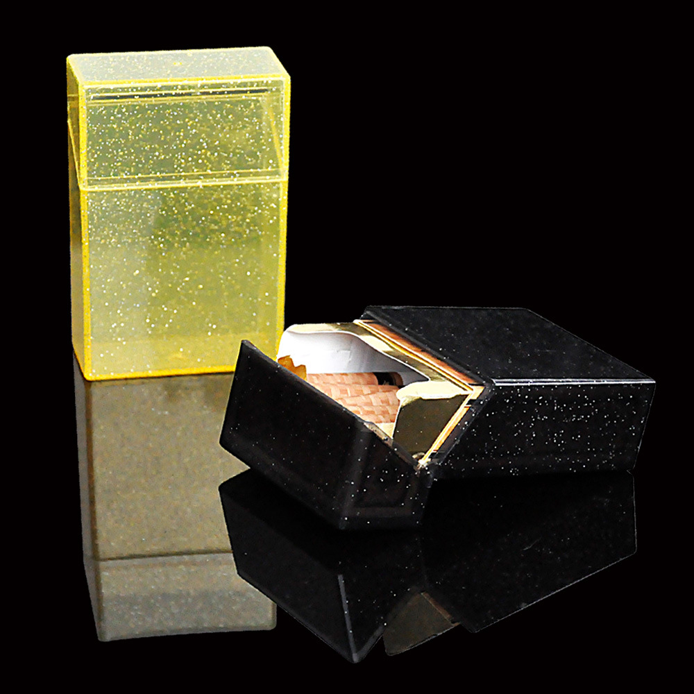 源头货源新款透明塑料烟盒 Box 彩色亚克力烟盒Cigarette Case-阿里巴巴