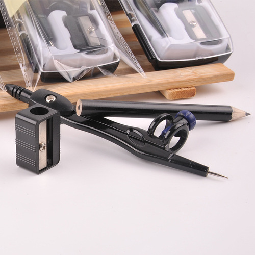 Xiaoyuer metal compass set wholesale student special drawing tools pencil sharpener 3 piece set wholesale