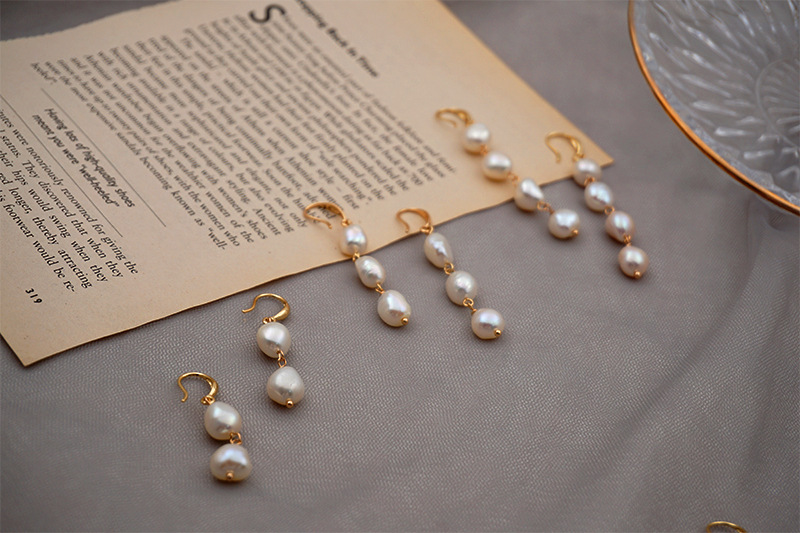 Fashion Irregular Pearl Copper Drop Earrings 1 Pair display picture 3