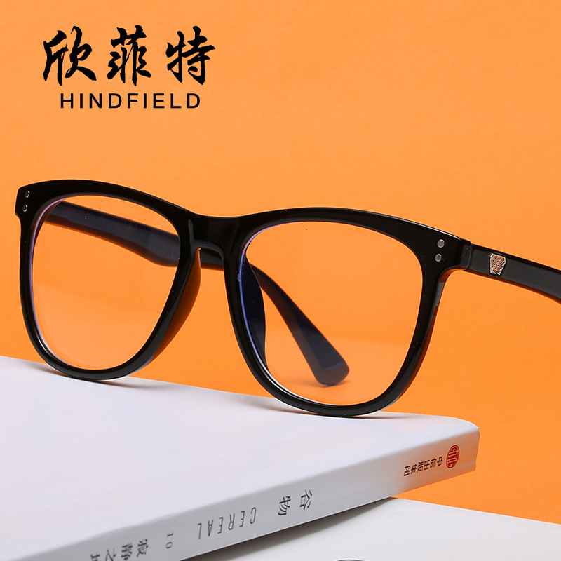 new pattern Trend Plain glasses fashion Blue light glasses Frame Can be equipped with men and women Same item Eyeglass frame