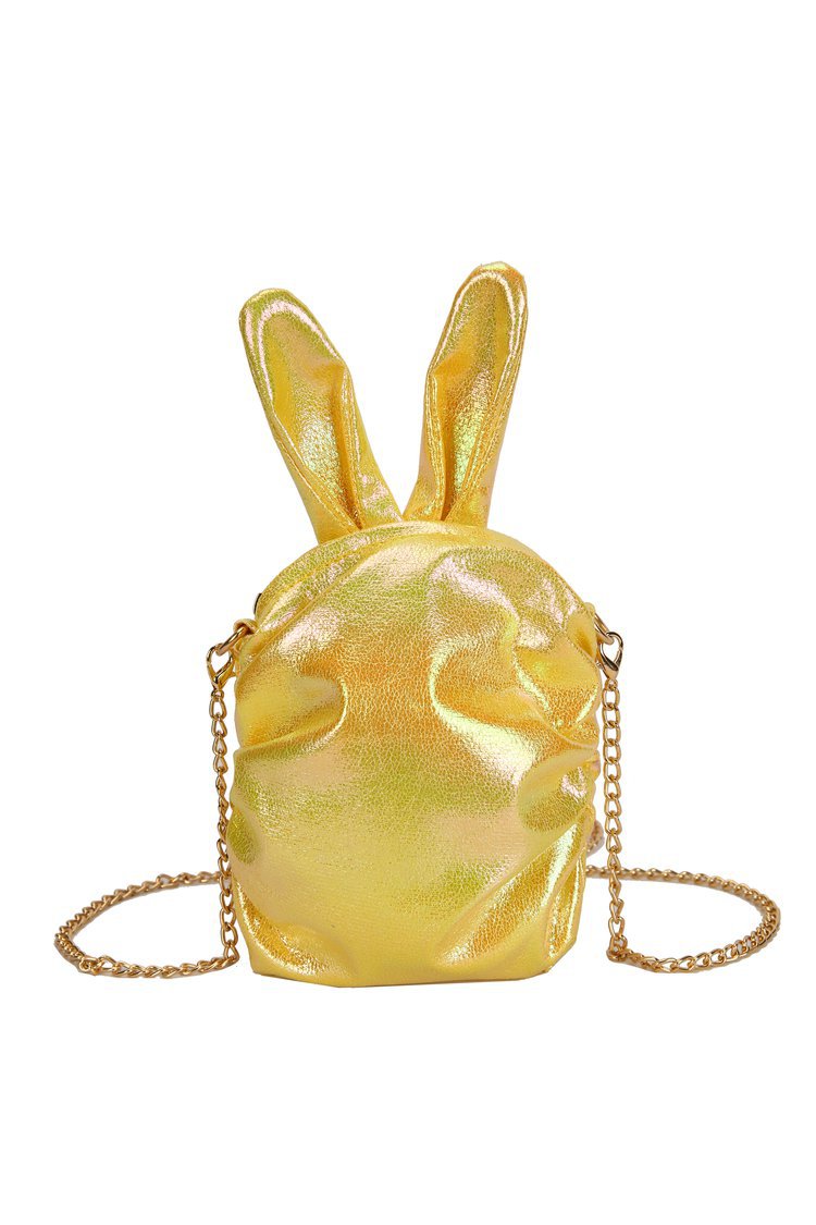 Korean  New Trendy  Cute Cartoon Laser Colorful Girl Cute Funny Rabbit Ears Pu Chain Small Shoulder Bag Mobile Phone Bag Nihaojewelry Wholesale display picture 114