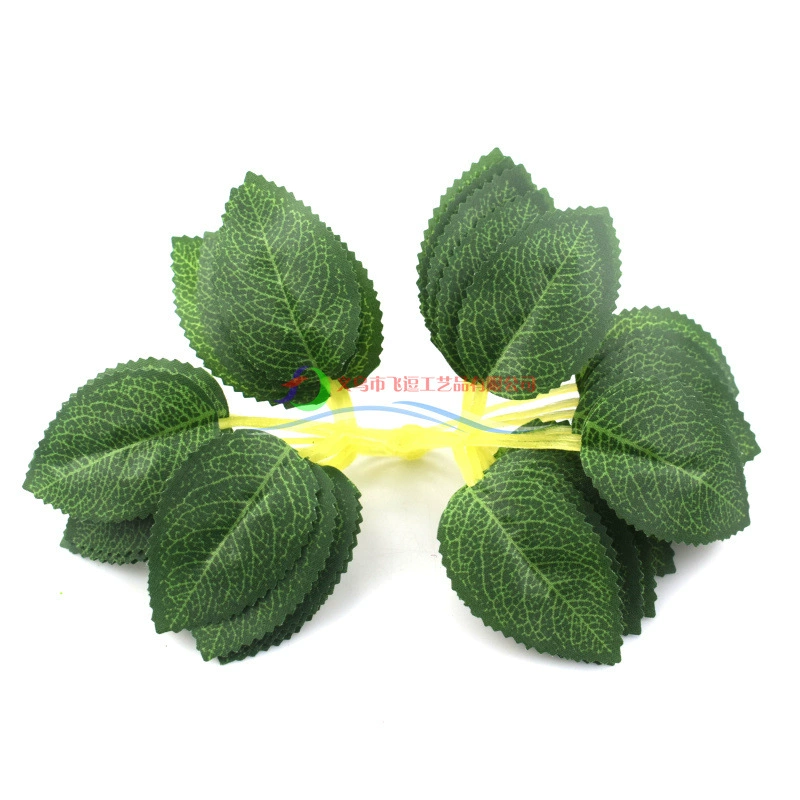 6 вилок шелкография роза лист Подарочная коробка цветочные аксессуары цветок ротанг зеленый лист шелковая сетка цветок лезвие моделирование 6 листьев