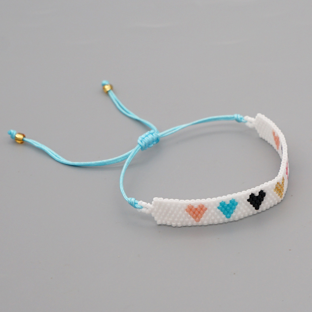 handwoven beaded colorful love ethnic jewelry Miyuki rice bead braceletpicture6