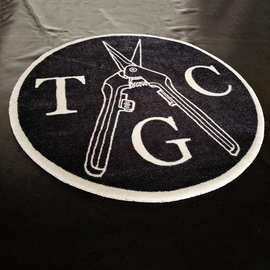 科洋橡胶地毯定制特殊异形图案橡胶垫一片订做广告毯logo垫英文