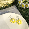 Hypoallergenic silver needle solar-powered, earrings, flowered, simple and elegant design