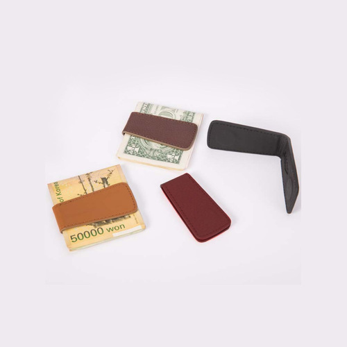 ssadassa mini magnet pu leather small wallet new retro first layer cowhide strong magnetic banknote magnetic check holder