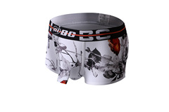 AIBC廠家男士平角褲冰絲印花  大象通鼻 方便孔透氣 A023-HPJ