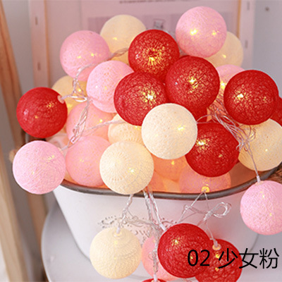 Bola de color caramelo luz tronco propuesta sorpresa macaron color luz cadena flor embalaje material decorativo sin batería