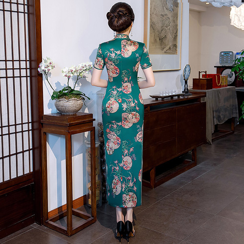 Chinese Dress Qipao for women long cheongsam for performance ress with large size Robes chinoises