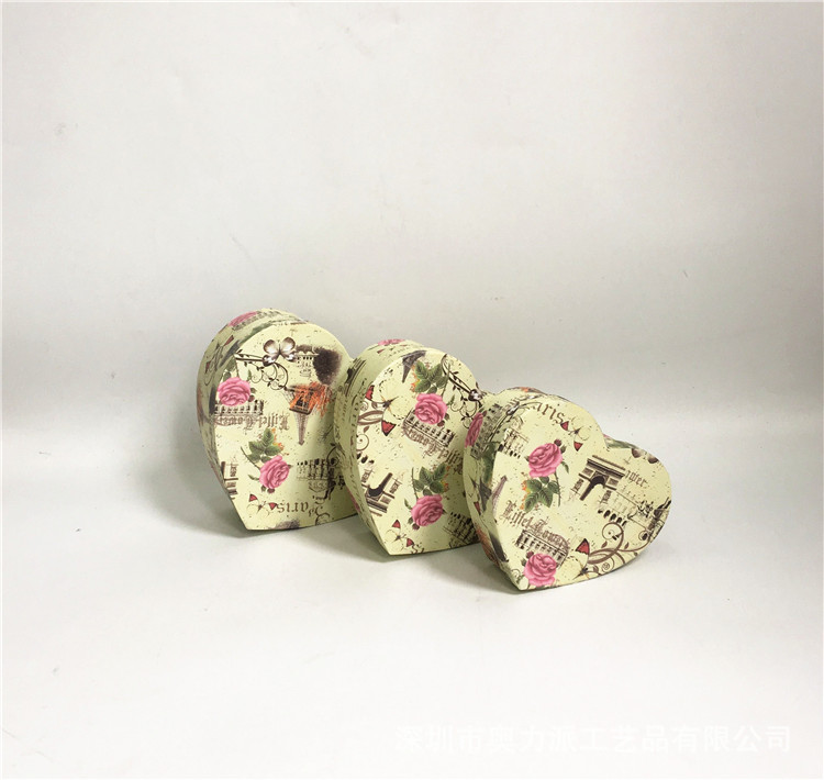 现货   鲜花盒 欧式田园心形礼品盒三件套 花盒  伴手礼盒