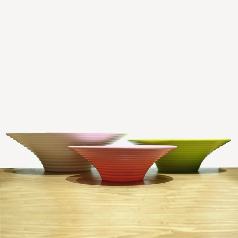 The manufacturer supplies 3-sized imitation porcelain succulent platter combination flowerpots to simulate succulent plants detail image 1