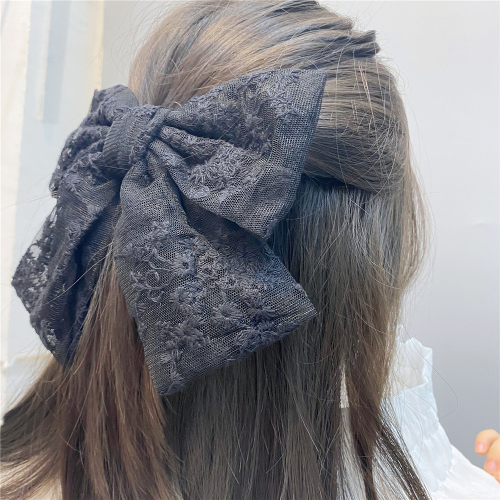 Three-layer Lace Bow Large Hairpin display picture 14