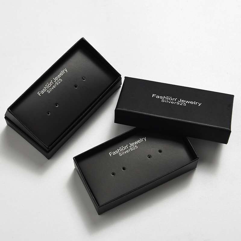 韩版时尚气质两对装耳钉礼盒首饰盒饰品盒厂家直销