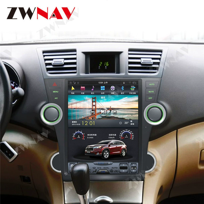 Android 9.0 CarPlay+DSP подходит для Toyota Hanka 2009-2012 Android вертикальный экран навигатор