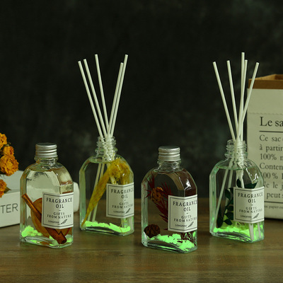 夜光無火香薰精油永生花草香氛家用臥室內持久空氣清新劑香薰擺件