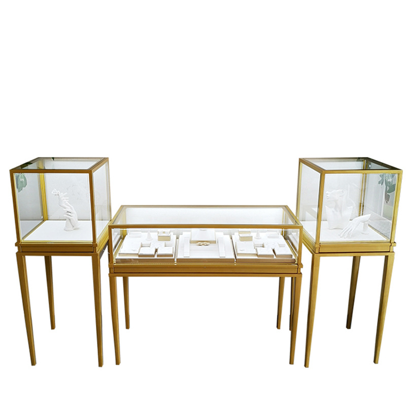 商超眼镜手表玻璃设计珠宝首饰展示柜古玩玉器陈列展柜	眼镜展柜