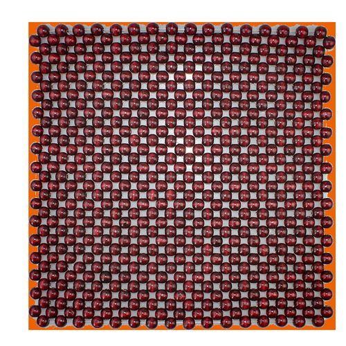 Car wood bead seat cushion single piece pure wood bead square cushion summer car seat cushion home 44*44 one piece drop shipping