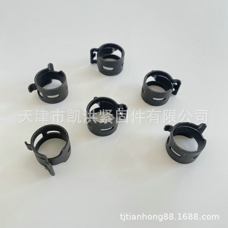 黑弹簧卡箍弹性环箍 弹性卡箍电镀黑色达克铬批发-阿里巴巴
