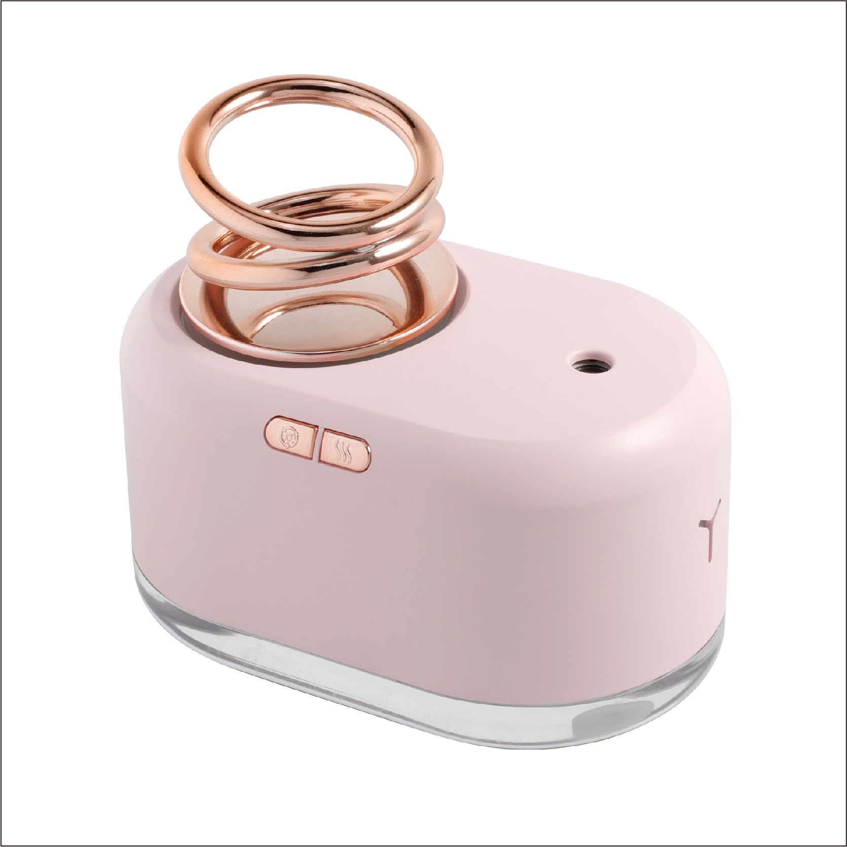 (2개) 새로운 창조적 인 서스펜션 더블 링 가습기 데스크탑 아로마 테라피 USB 가습기 7 색 다채로운 가습기