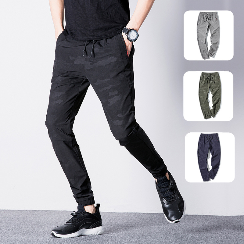 Summer thin casual pants men's nylon qui...