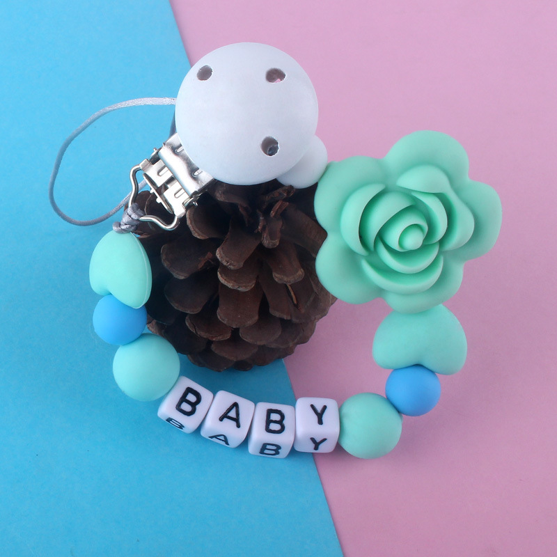 Nueva Cadena de chupete bebé suministros de silicona anti-gota Cadena de comercio exterior eBay Amazon mordedor chupete clip de la cadena