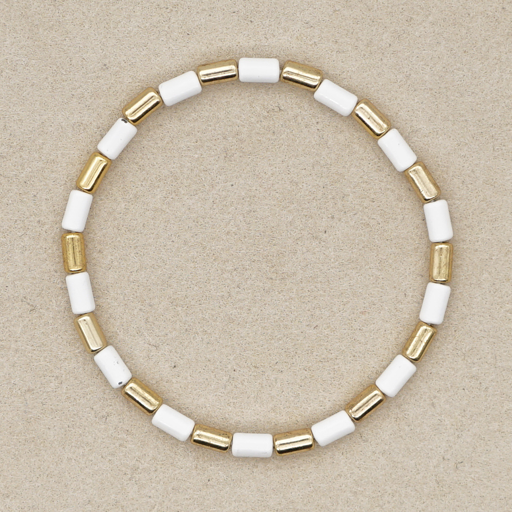 Zinc Alloy Beads Multilayered Diamond Letter Bracelet Setpicture4