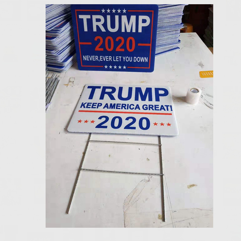 定制欧美中空板选举牌 高清UV打印美国花园庭院标志牌 拜登庭院牌