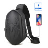 New breast bag man USB Theft prevention The single shoulder bag fashion leisure time multi-function waterproof Inclined shoulder bag knight Spider-Man