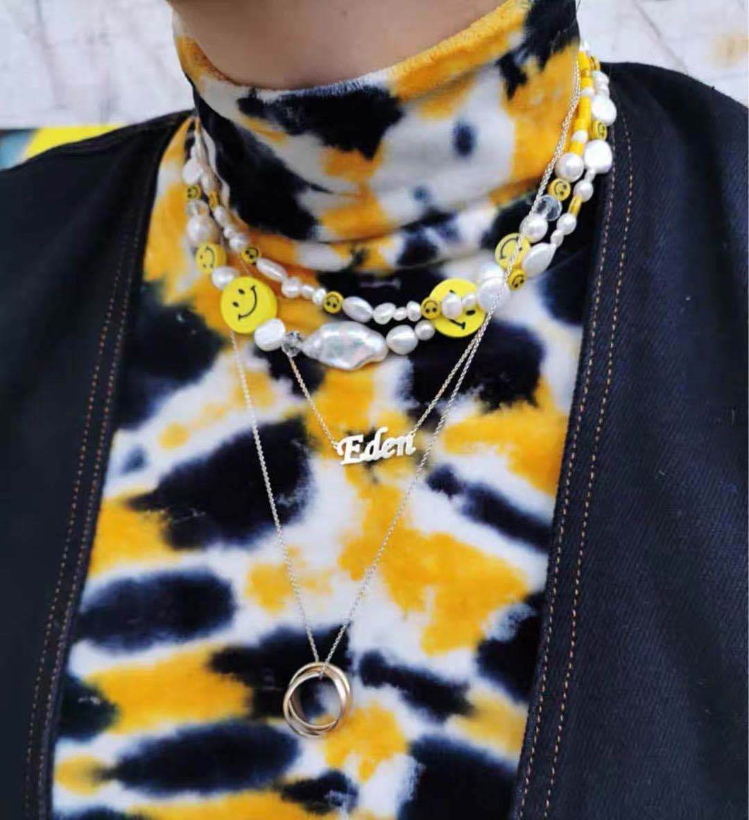 Baroque Pearl Necklace Yellow Smiley Necklace Irregular Smile Korean Style Clavicle Chain Wholesale Nihaojewelry display picture 14