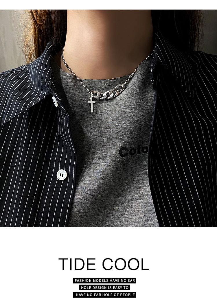 Simple Style Cross Alloy Plating Unisex Necklace