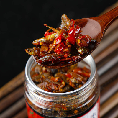 香辣火焙鱼280g湖南特产下饭菜油辣椒鱼仔农家拌饭面酱调味品批发