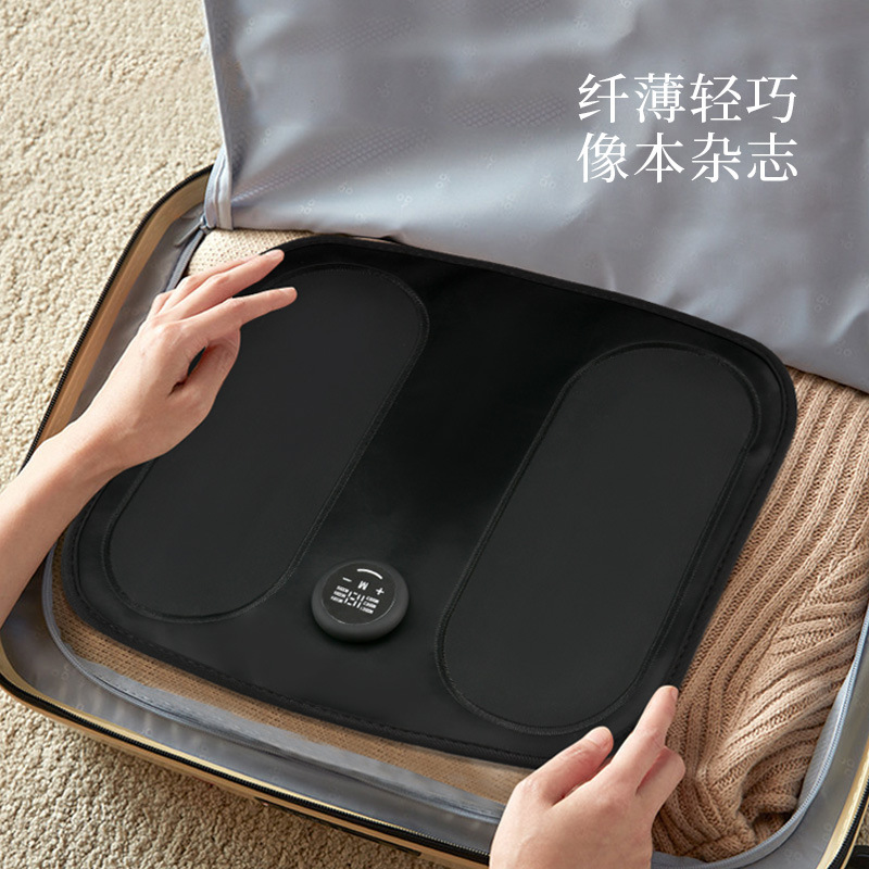 Alfombrilla de masaje de pies inteligente EMS, masajeador eléctrico de vibración para pies, instrumento de pulso para pies, control remoto inalámbrico