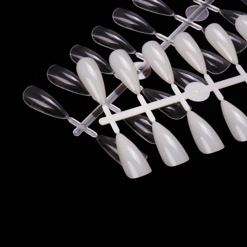 Nuevo 5 # almendra japonesa puntiaguda pieza de clavo gota de agua placa pieza de clavo práctica de arte de uñas pieza de tarjeta de color muestra 240 piezas